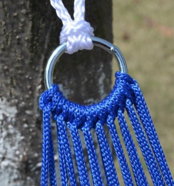 أرجوحة شبكية محمولة مصنوعة من حبل نايلون، بسيطة وسهلة الحمل