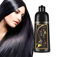 Natural Black Hair Dye Shampoo 3 in 1 -Instant Hair Color Shampoo for Women Hair Color Shampoo for Gray Hair Coverage- Champu con tinte para canas in Minutes (Black)